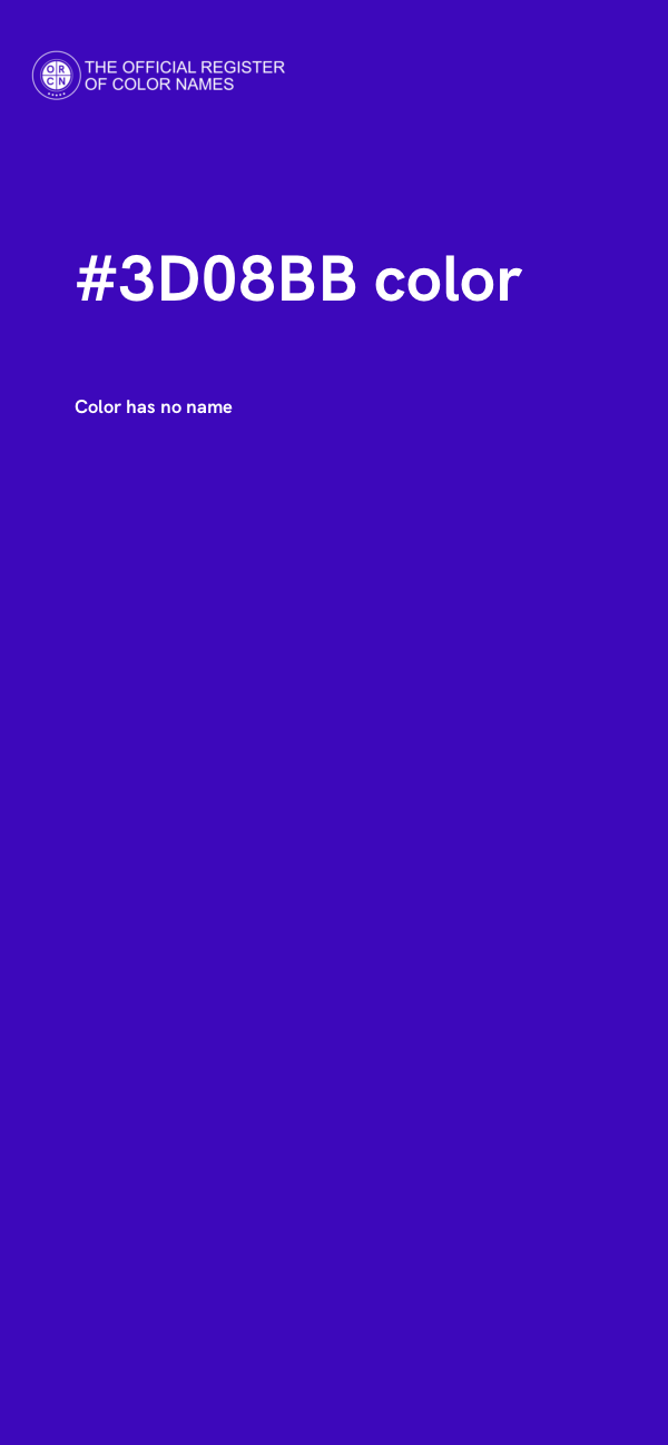 #3D08BB color image