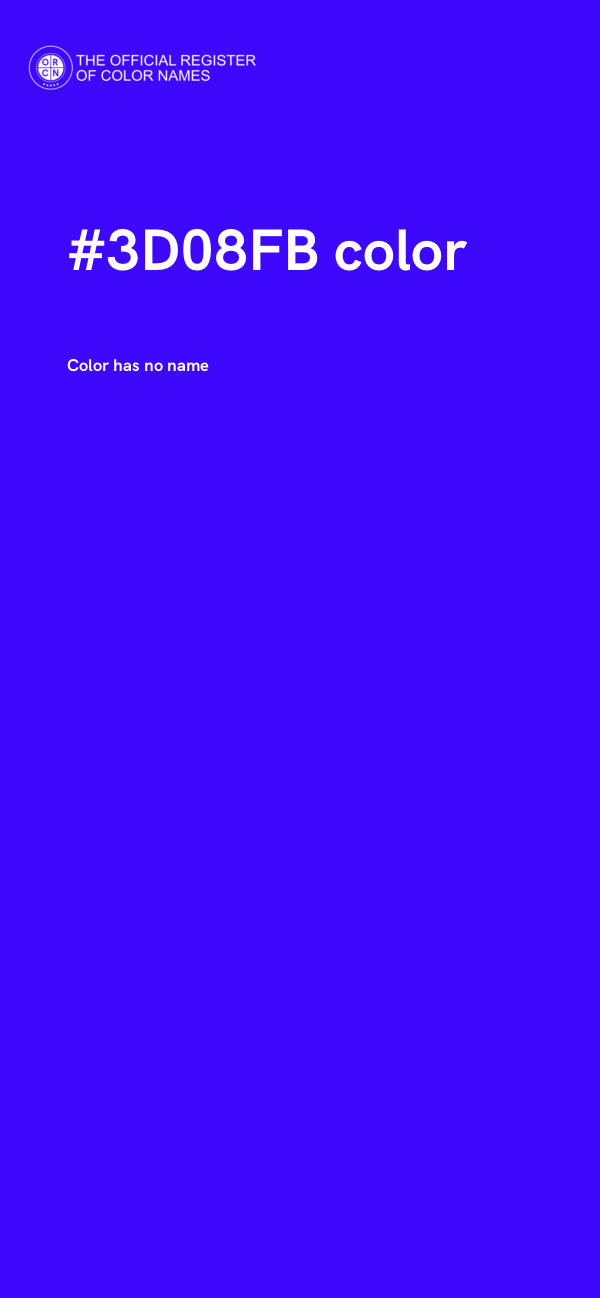 #3D08FB color image