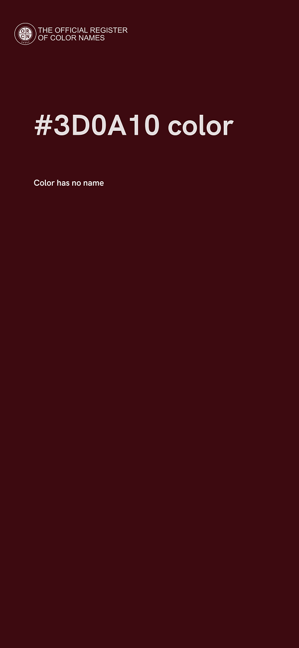 #3D0A10 color image