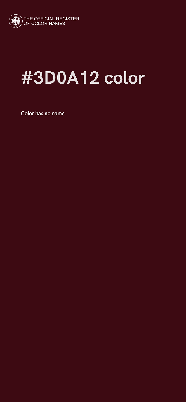 #3D0A12 color image