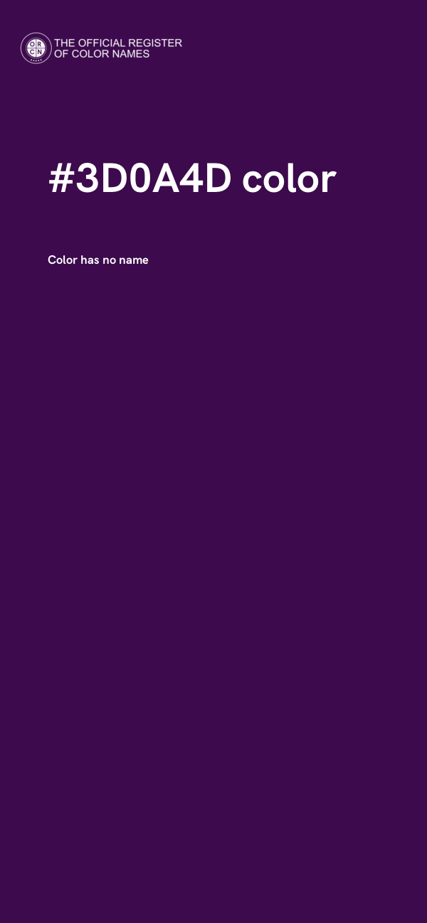 #3D0A4D color image