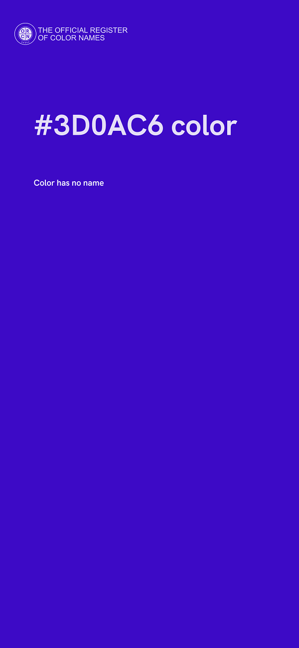 #3D0AC6 color image
