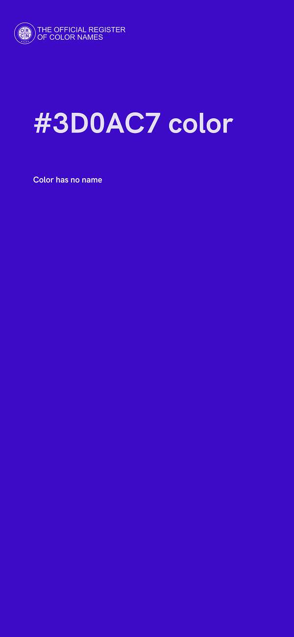 #3D0AC7 color image
