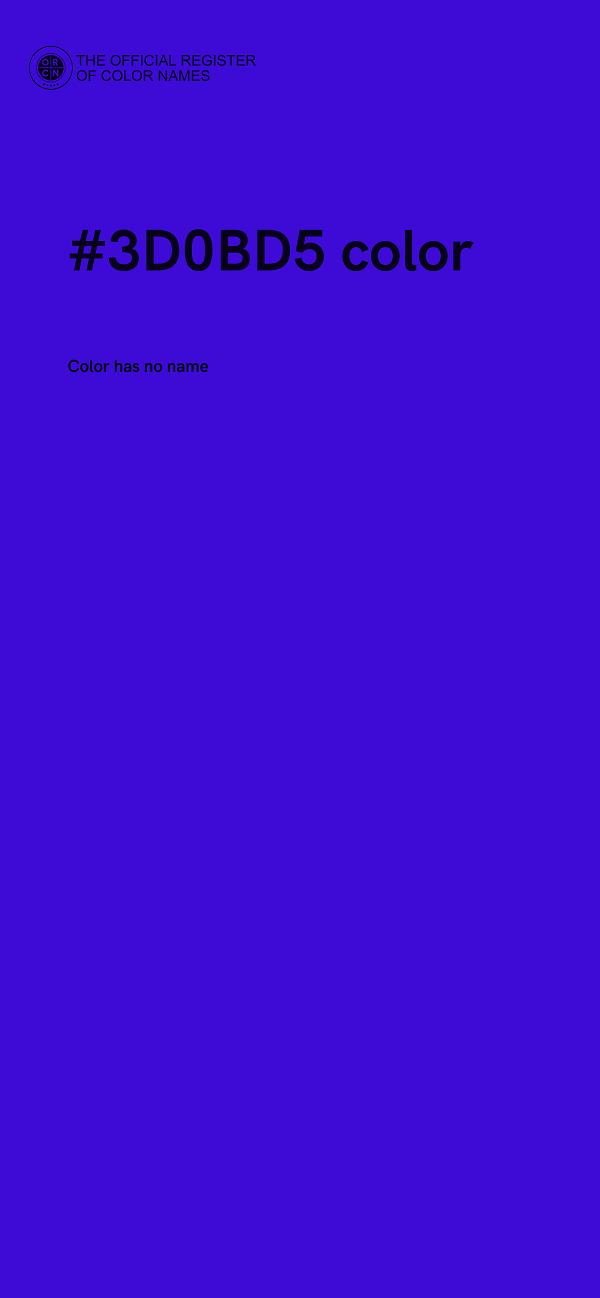 #3D0BD5 color image