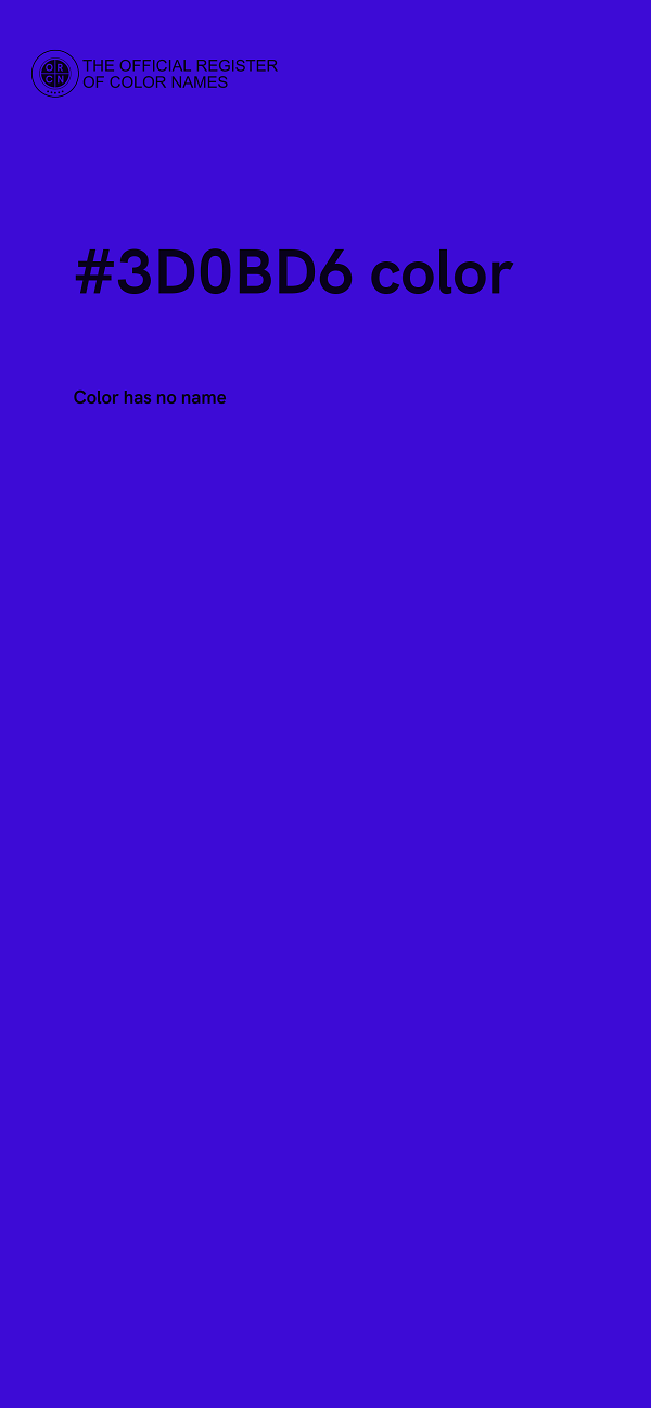 #3D0BD6 color image