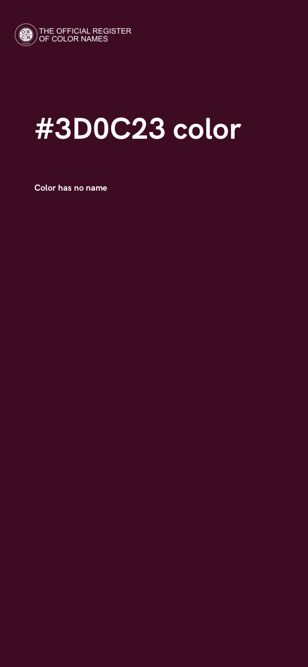 #3D0C23 color image