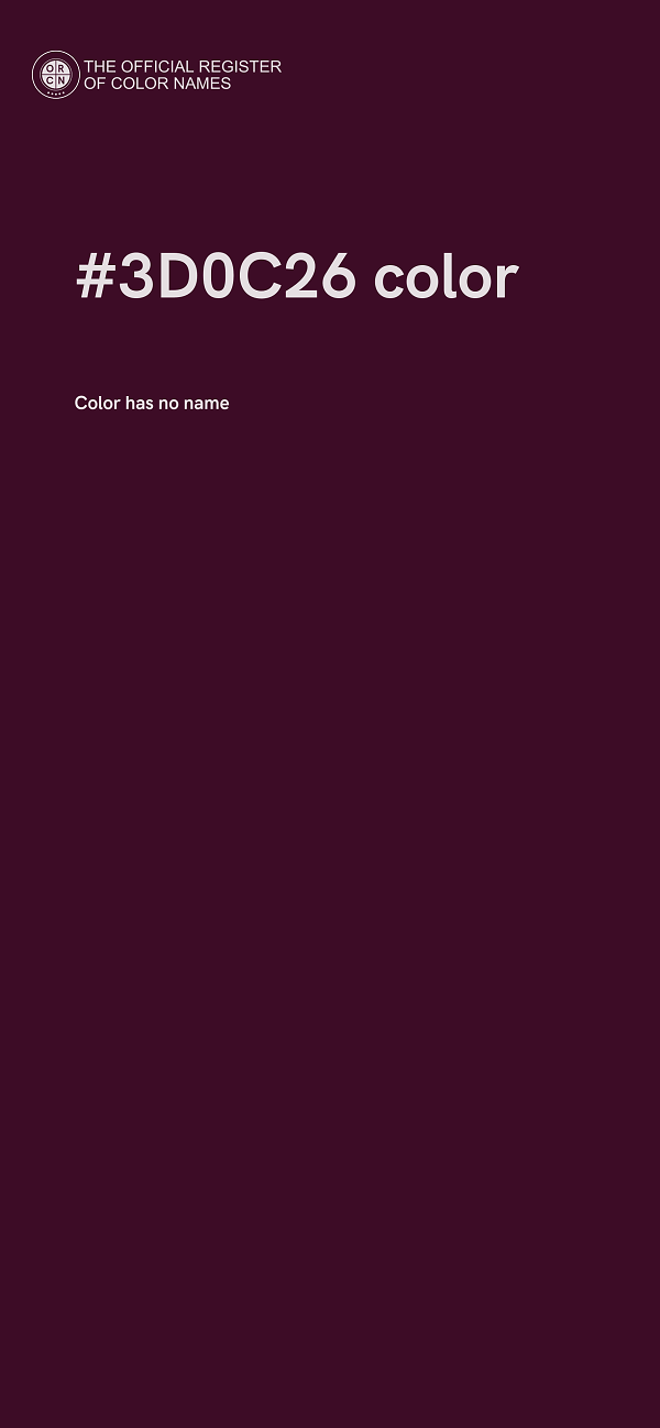 #3D0C26 color image