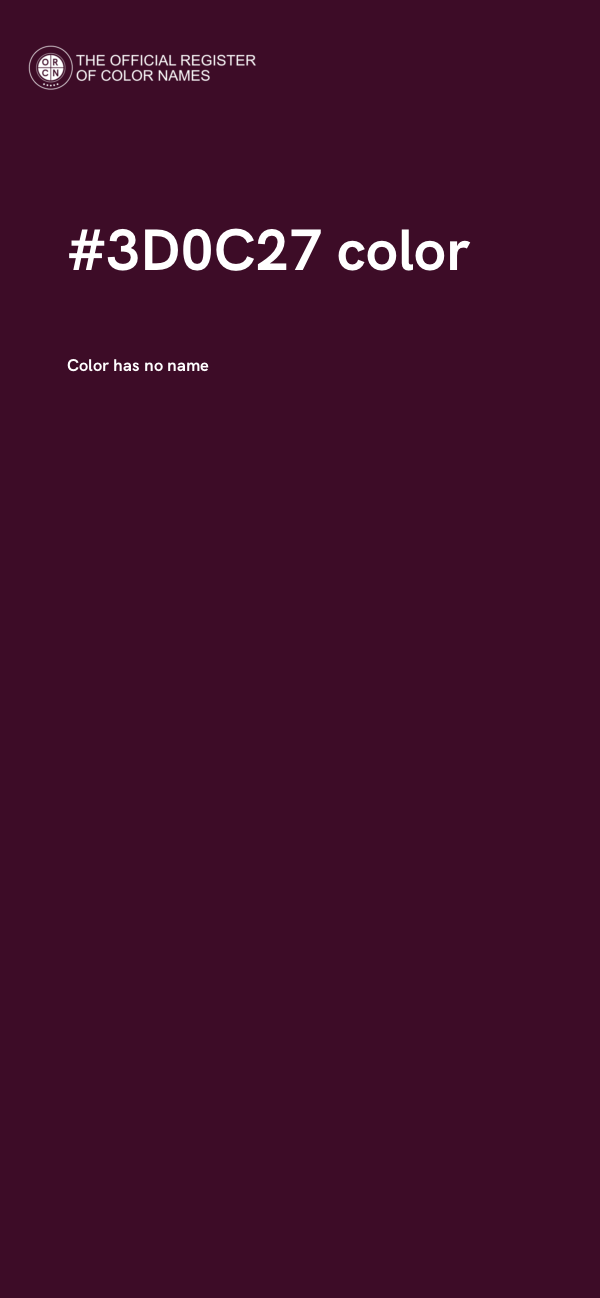 #3D0C27 color image
