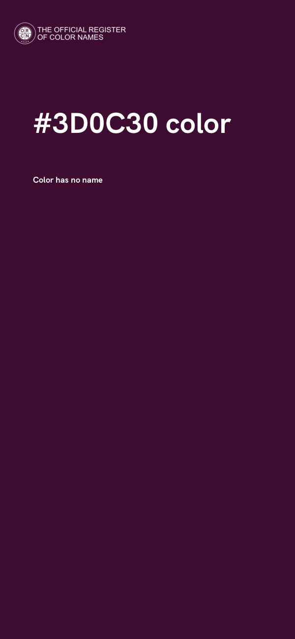 #3D0C30 color image