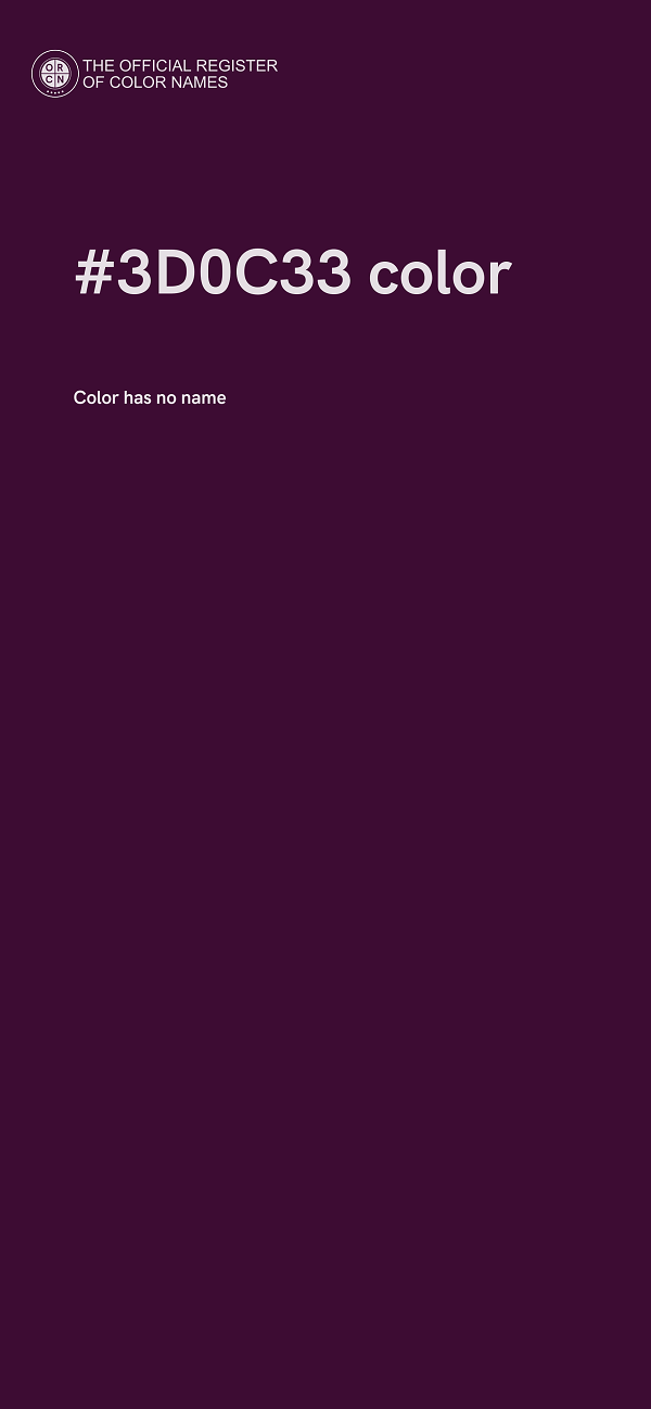 #3D0C33 color image