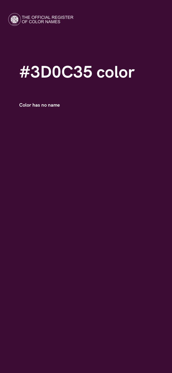 #3D0C35 color image