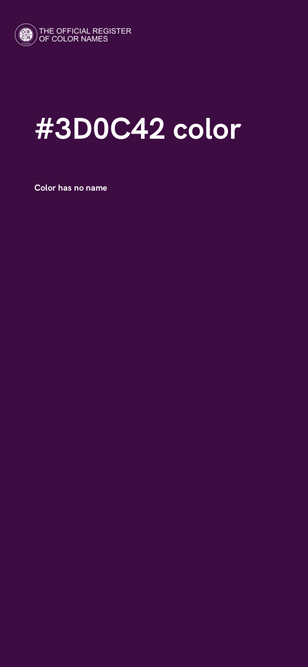 #3D0C42 color image