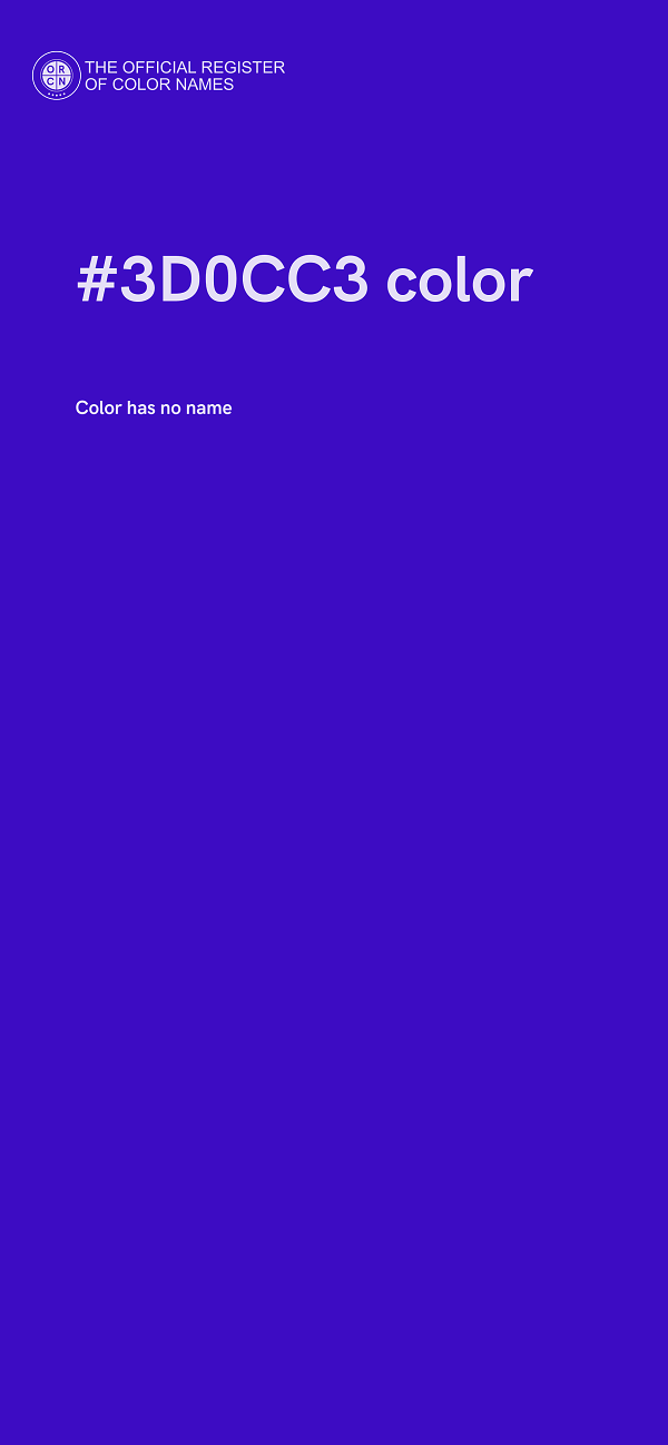 #3D0CC3 color image