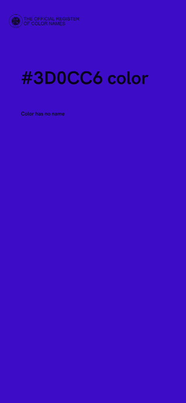 #3D0CC6 color image