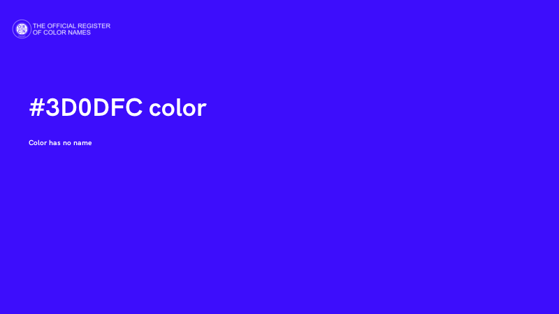 #3D0DFC color image