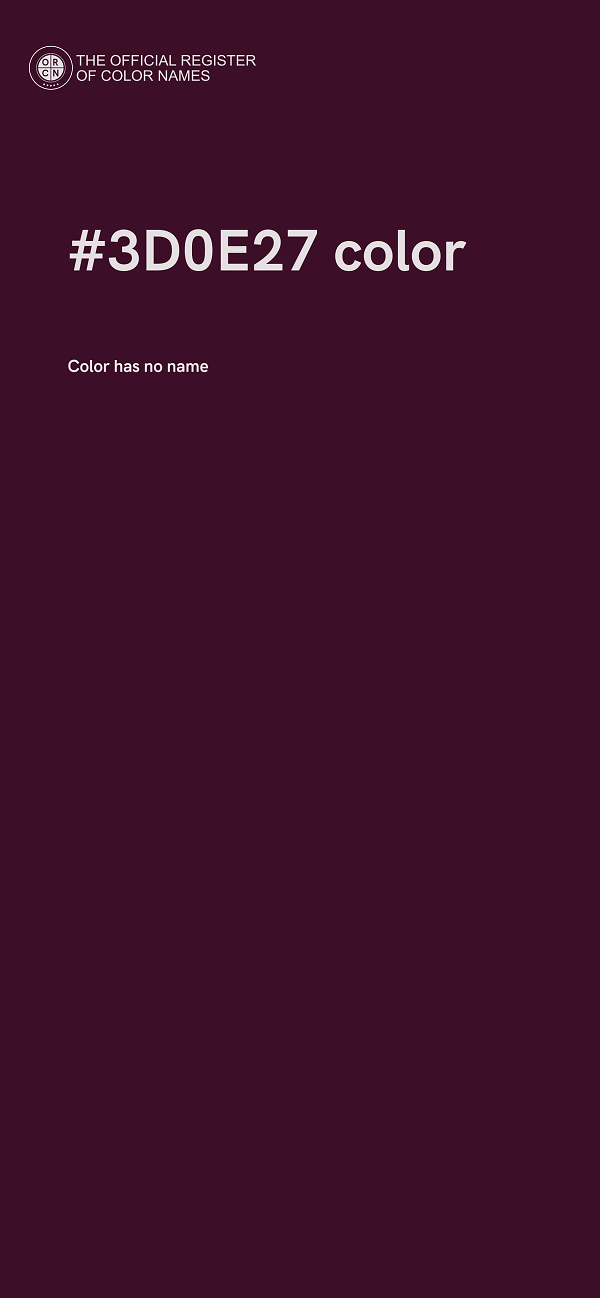 #3D0E27 color image