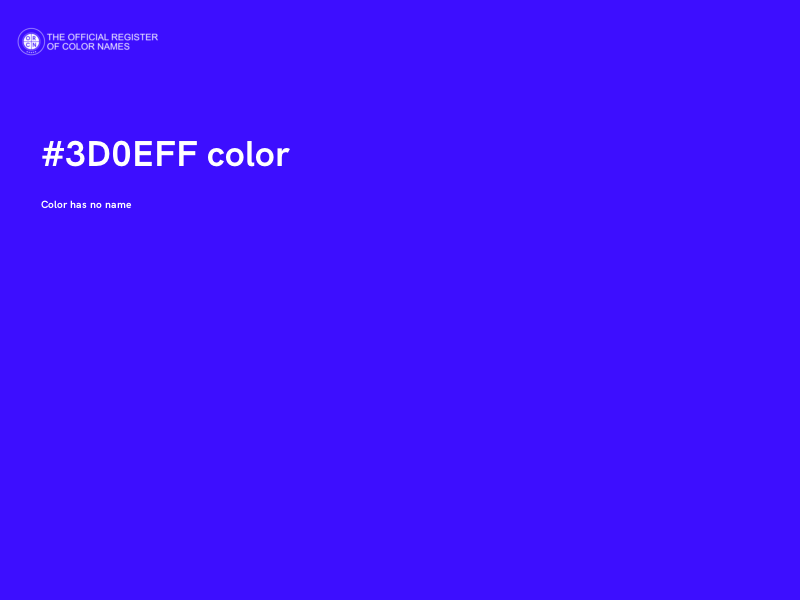 #3D0EFF color image