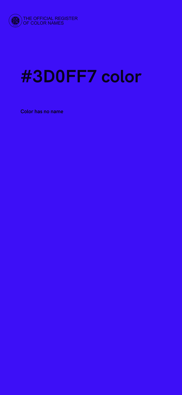 #3D0FF7 color image