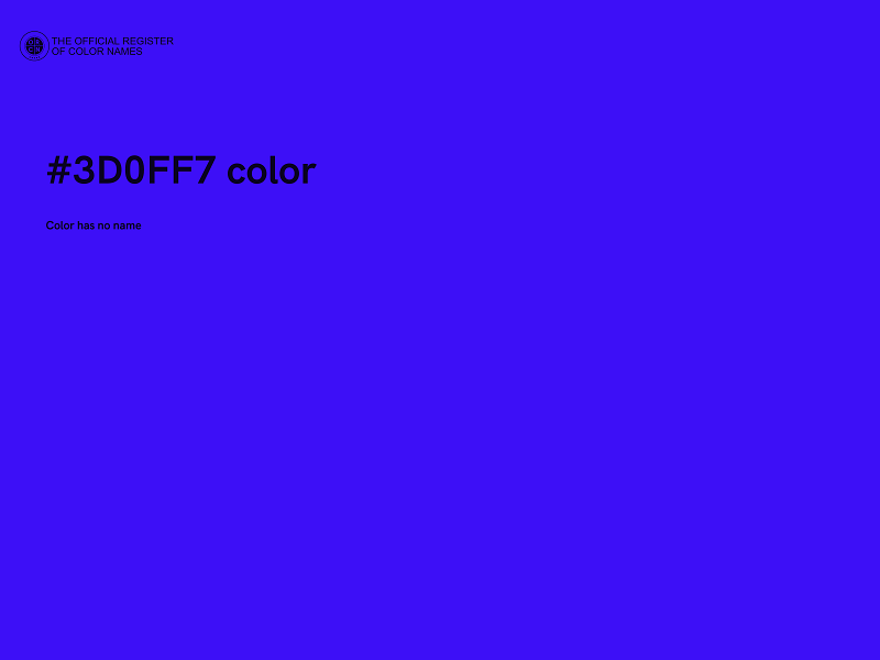 #3D0FF7 color image