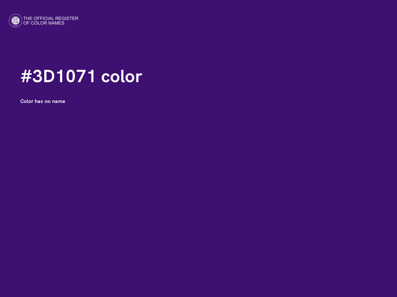 #3D1071 color image