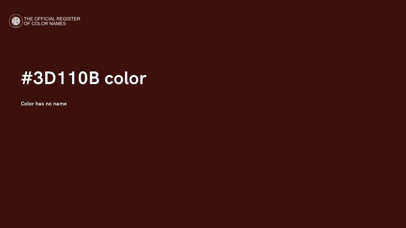 #3D110B color image