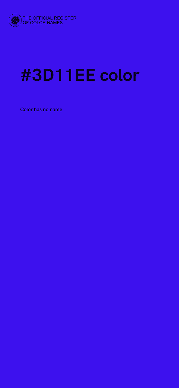 #3D11EE color image