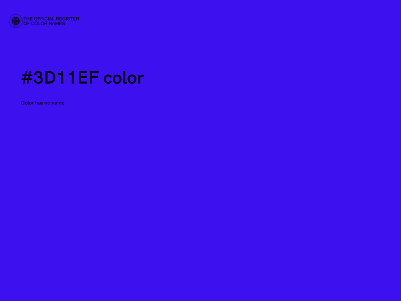 #3D11EF color image