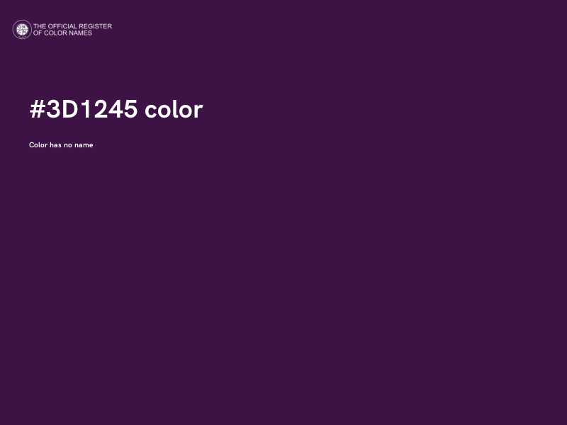 #3D1245 color image