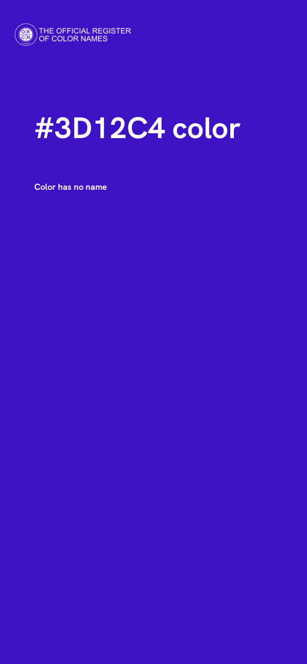 #3D12C4 color image