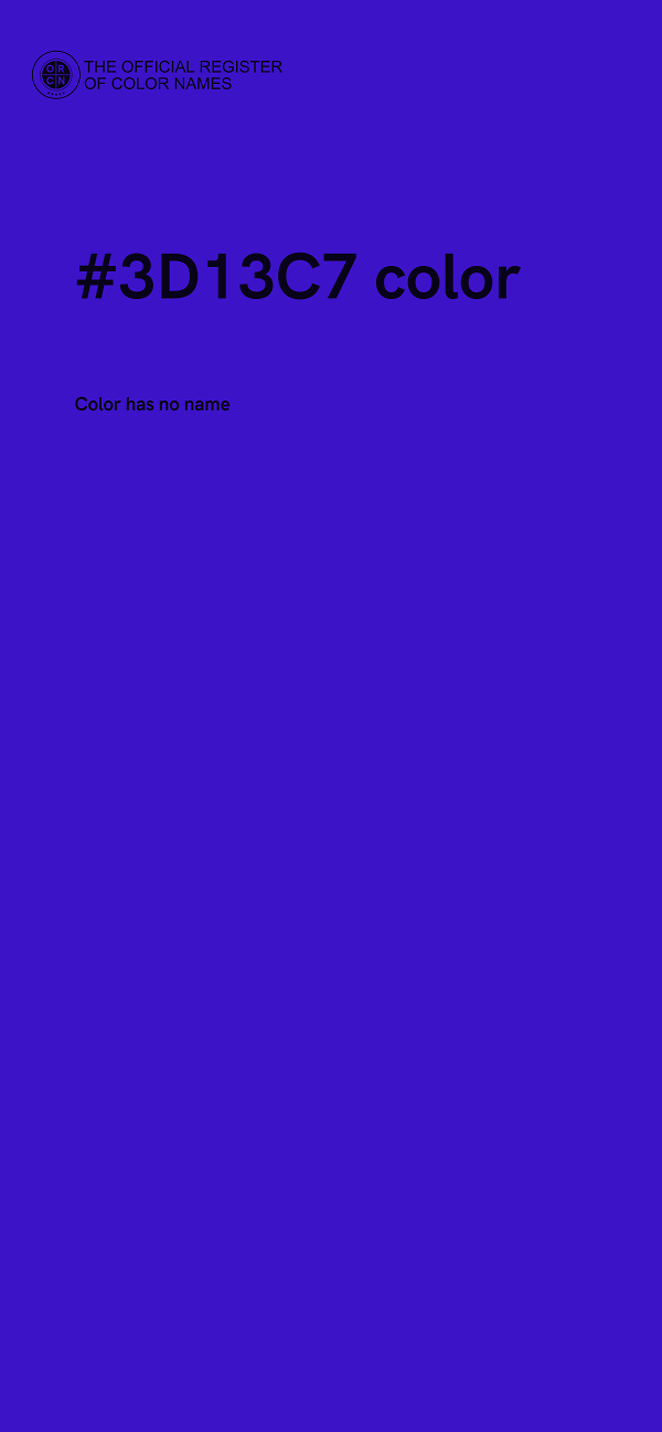 #3D13C7 color image