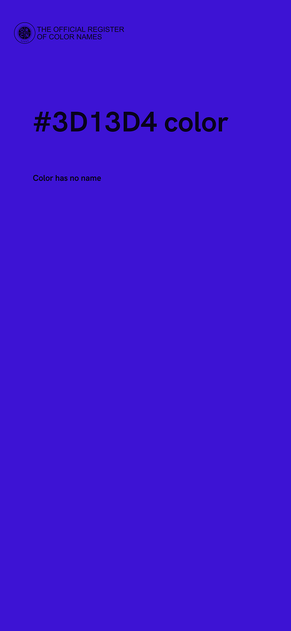 #3D13D4 color image