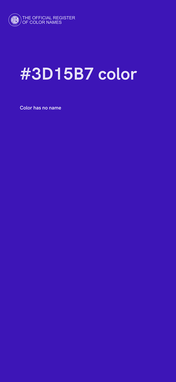 #3D15B7 color image