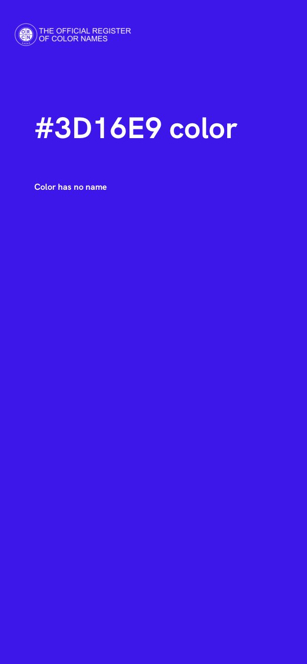 #3D16E9 color image