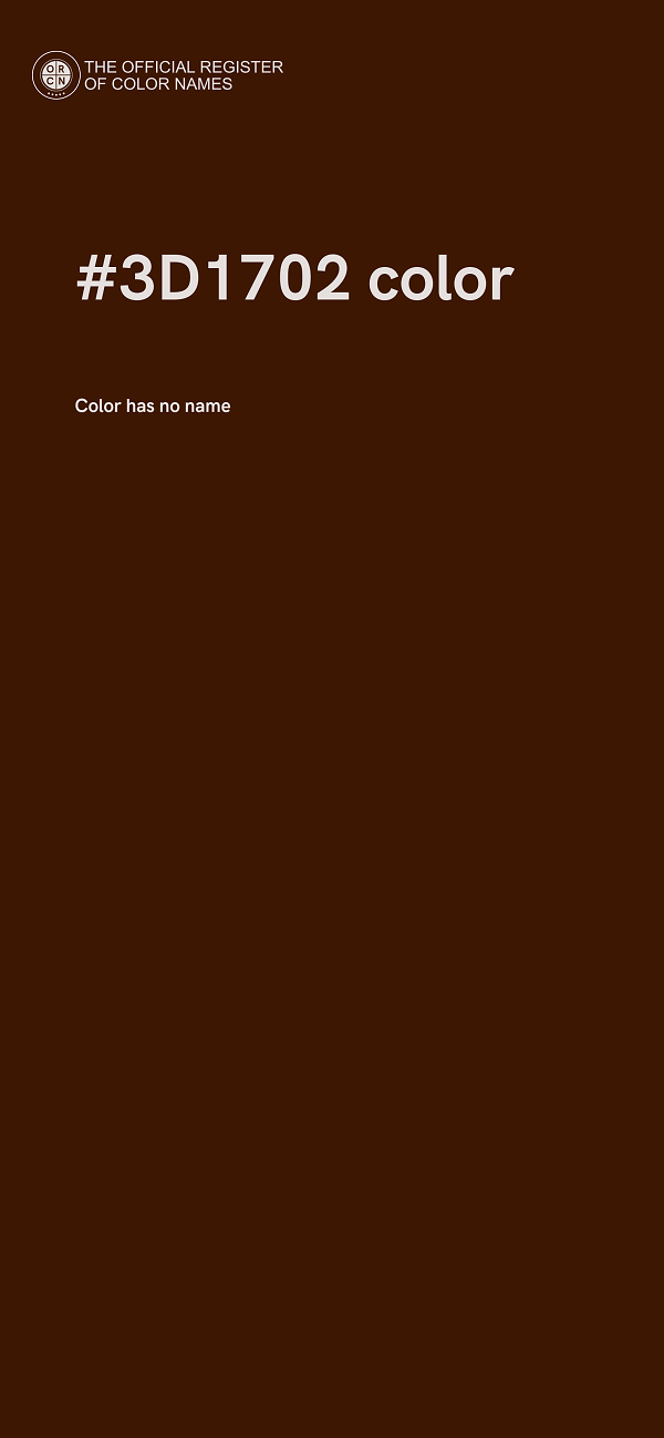 #3D1702 color image