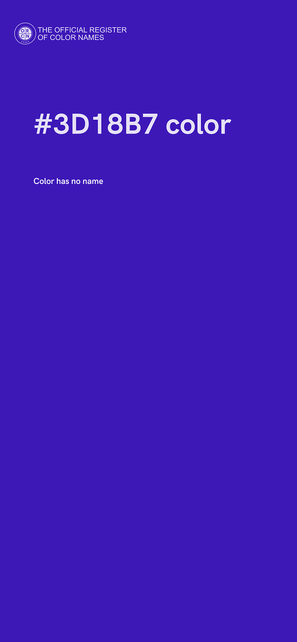#3D18B7 color image