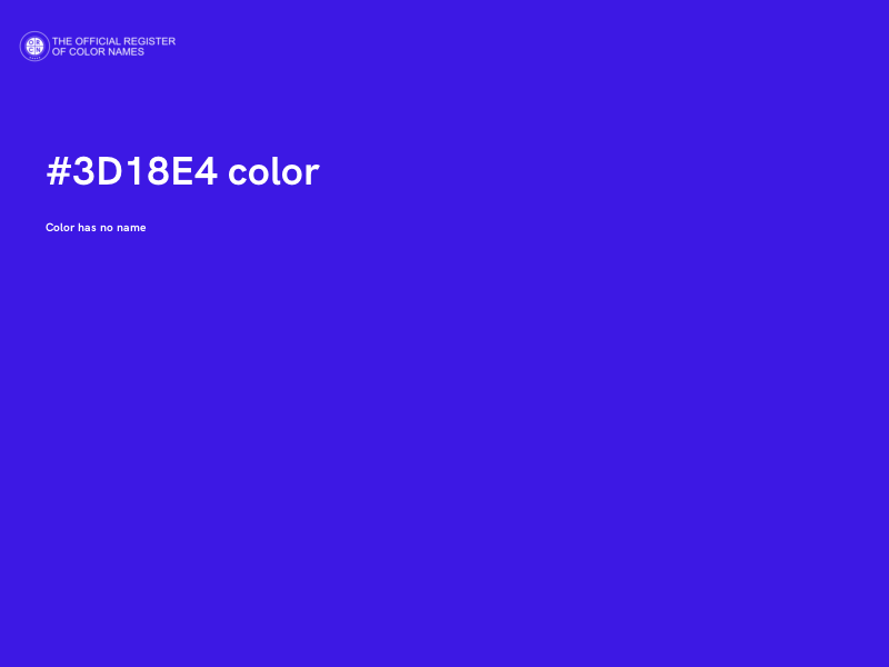 #3D18E4 color image