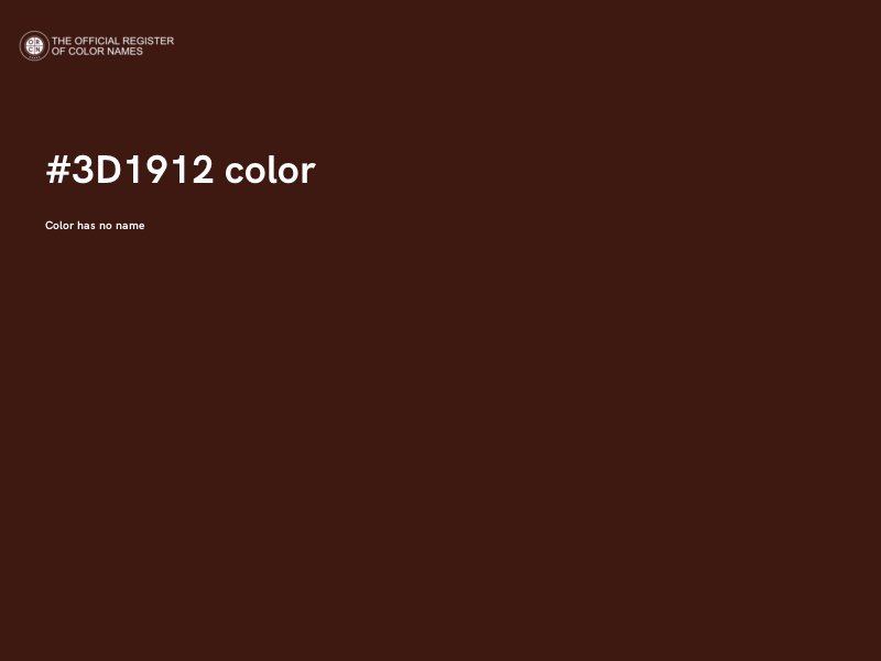 #3D1912 color image