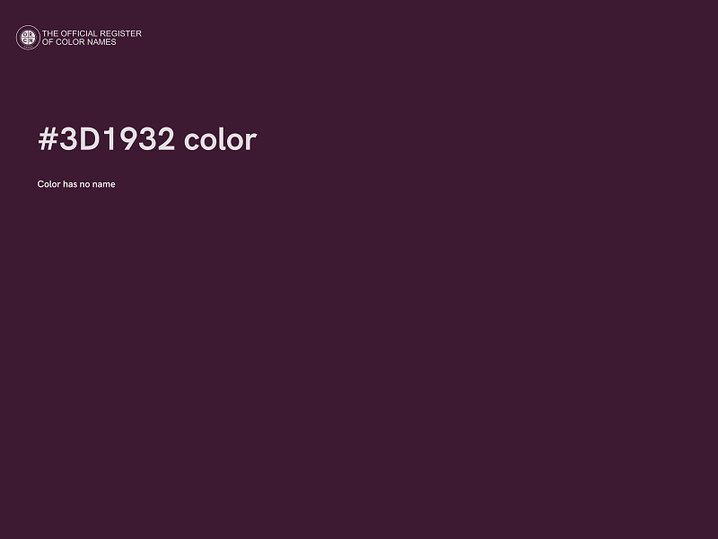 #3D1932 color image