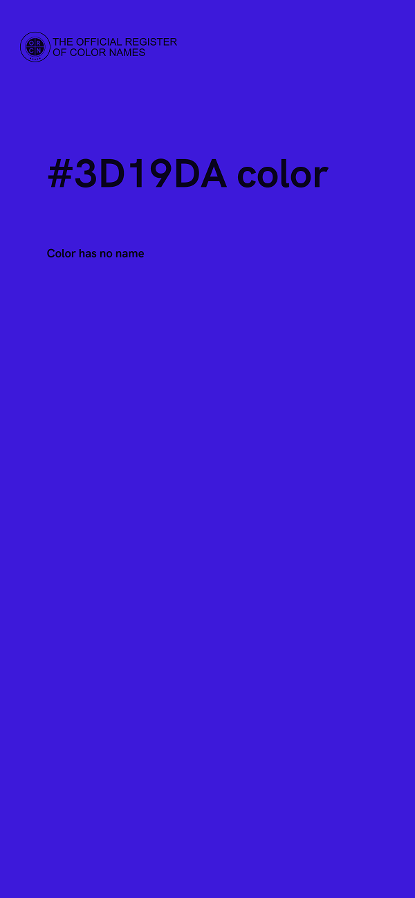 #3D19DA color image