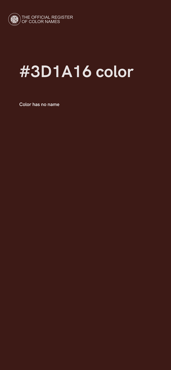 #3D1A16 color image