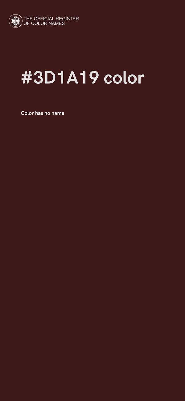 #3D1A19 color image