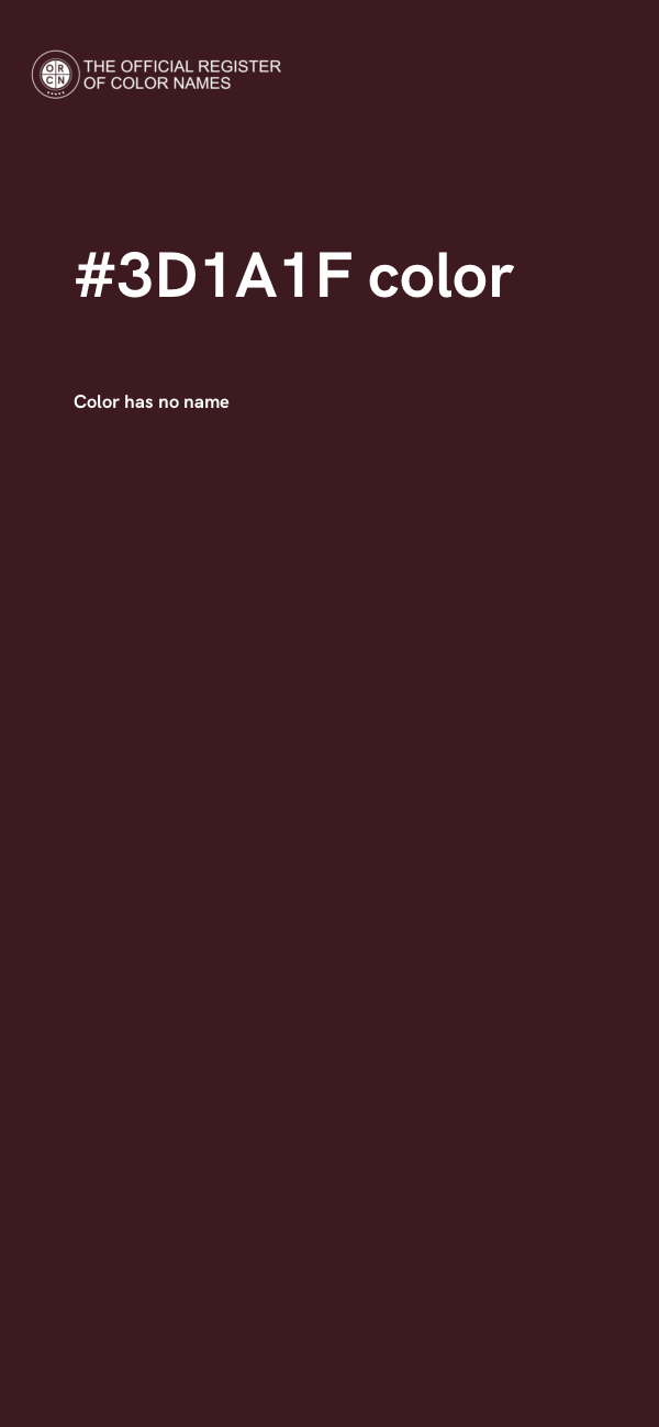 #3D1A1F color image