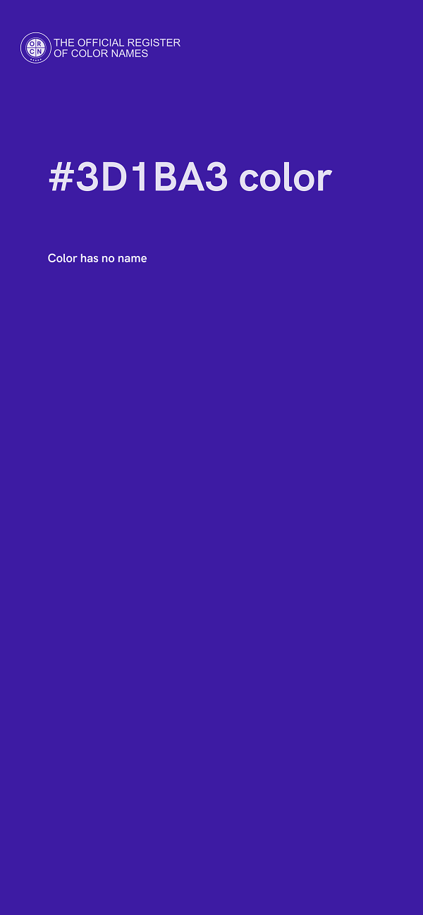 #3D1BA3 color image