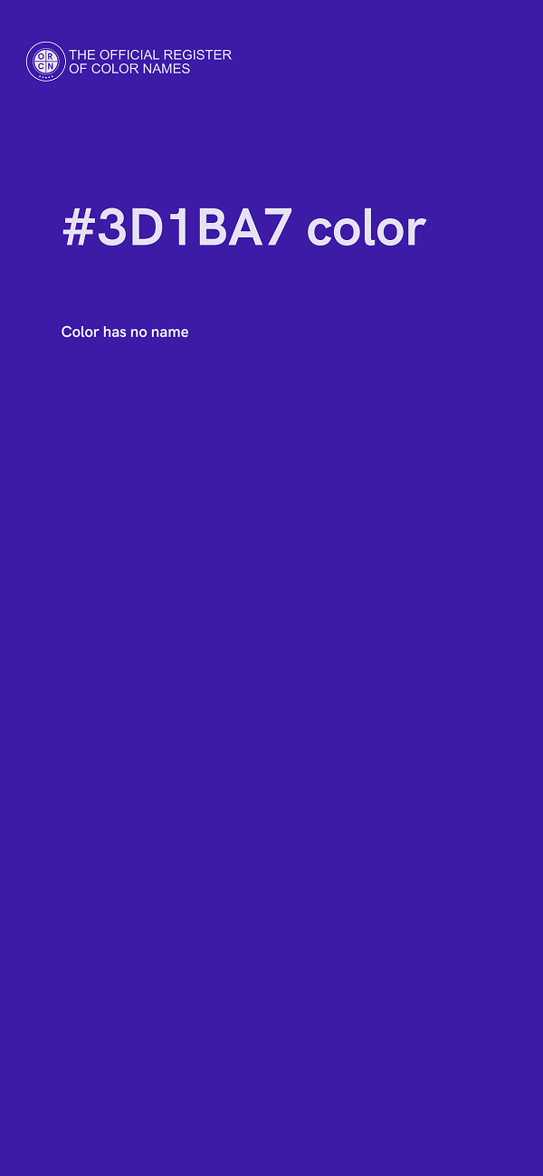 #3D1BA7 color image