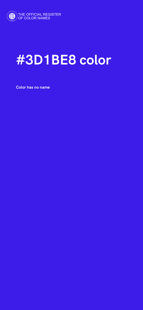 #3D1BE8 color image