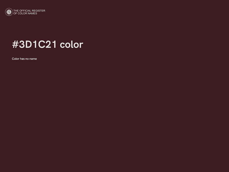 #3D1C21 color image