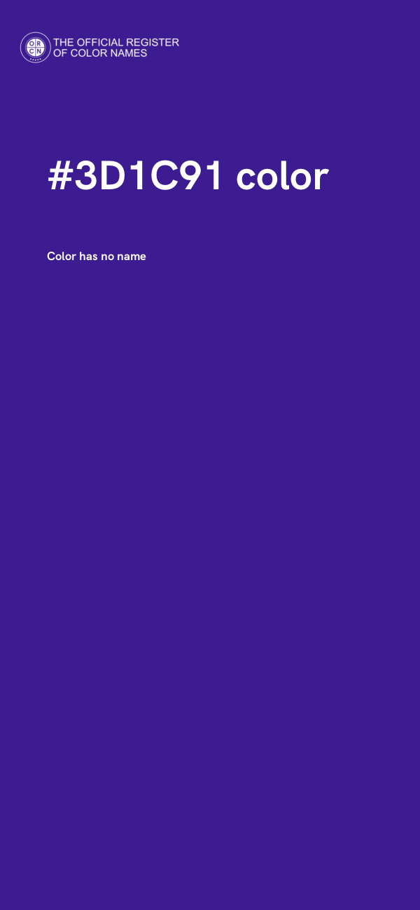 #3D1C91 color image
