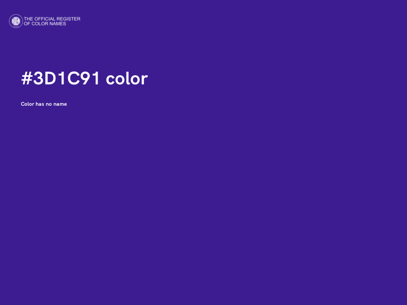 #3D1C91 color image