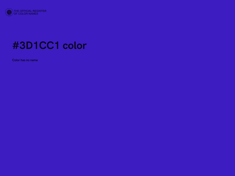 #3D1CC1 color image