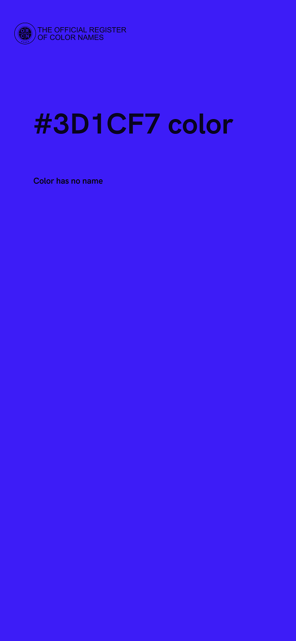 #3D1CF7 color image